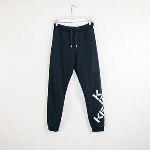 Kenzo Black Chinos with White Logo